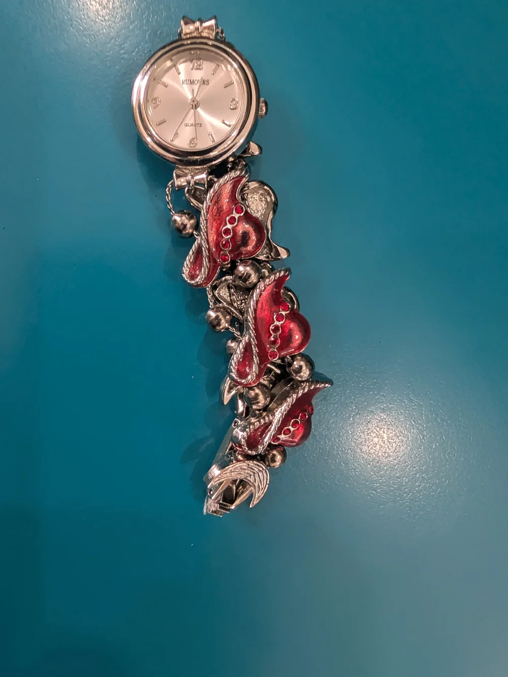 Rumors Red Hat Society Ladies Charm Watch • Red Hat Bracelet Quartz Watch